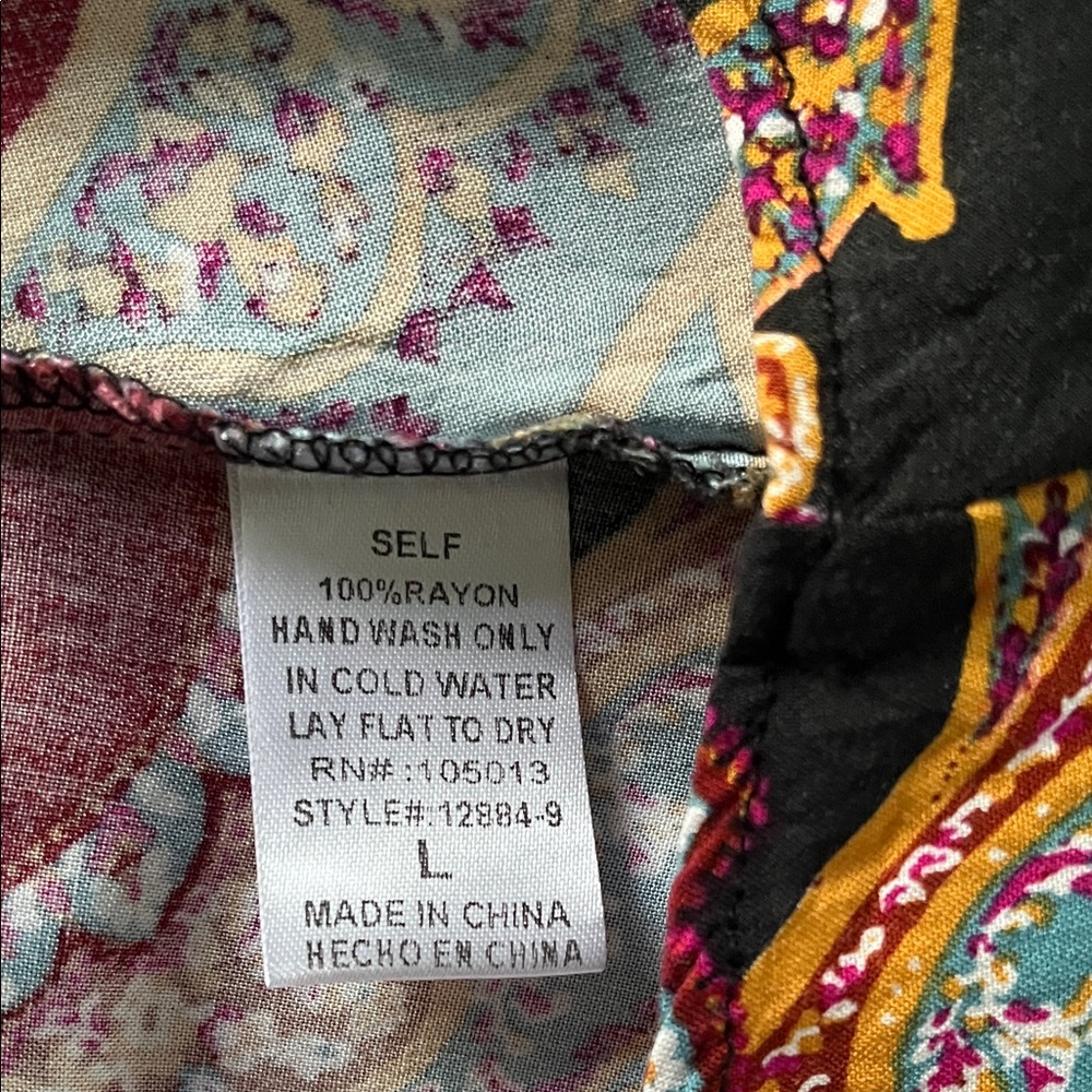 Savanna Jane Burgundy Multi Floral Tunic Blouse - Picture 5 of 6